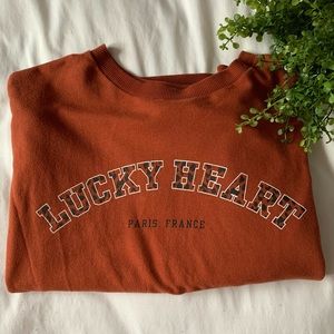 orange brown crewneck
